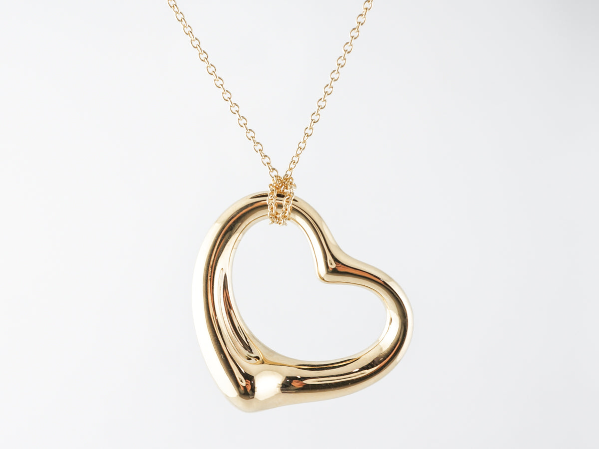 Tiffany Keys heart key pendant in 18k rose gold, mini. | Tiffany & Co.